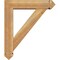 Ekena Millwork Traditional Arts and Crafts Rough Sawn Bracket w/ Offset Brace, Western Red Cedar, 6"W x 24"D x 28"H BKT0604X24X28TRA03RWR - alternate 3